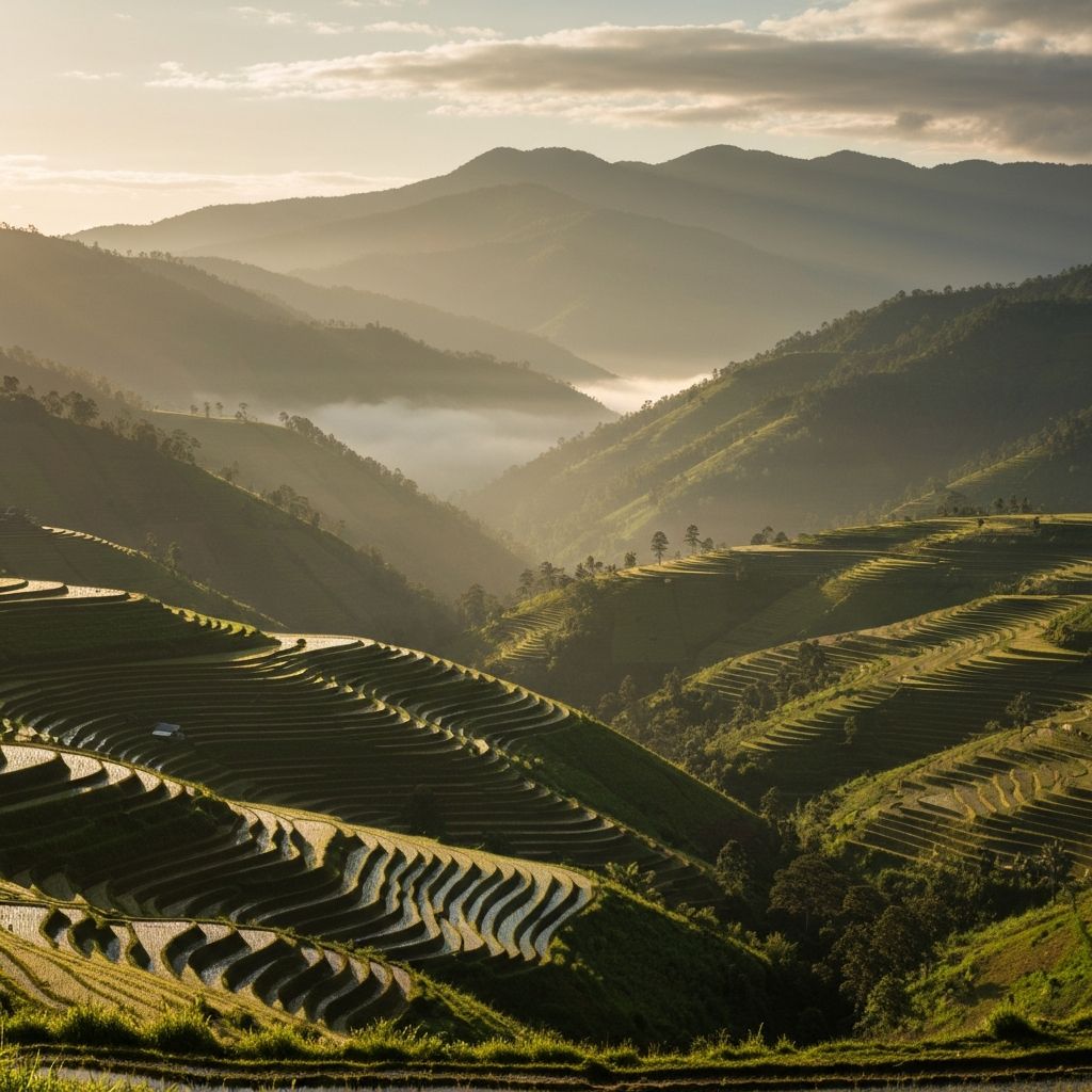 Pemandangan alam Indonesia yang tenang